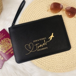 Travel Heart Passport Wallet / Document Clutch